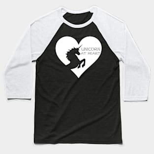 Unicorn At Heart Baseball T-Shirt